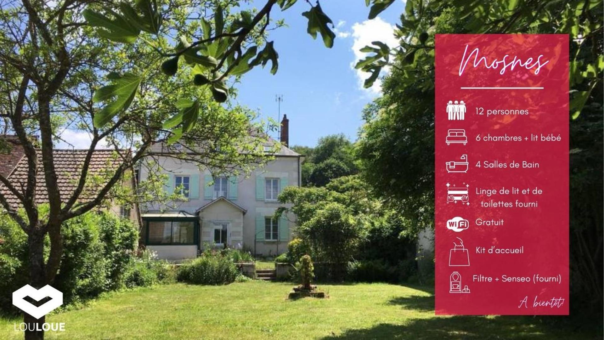 Grande maison #6 chambres #Proche Amboise/Tours Mosnes Extérieur photo